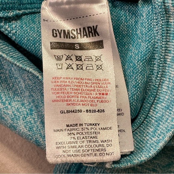GYMSHARK Flex Cycling Shorts in Hydro Teal Marl - Picture 7 of 8